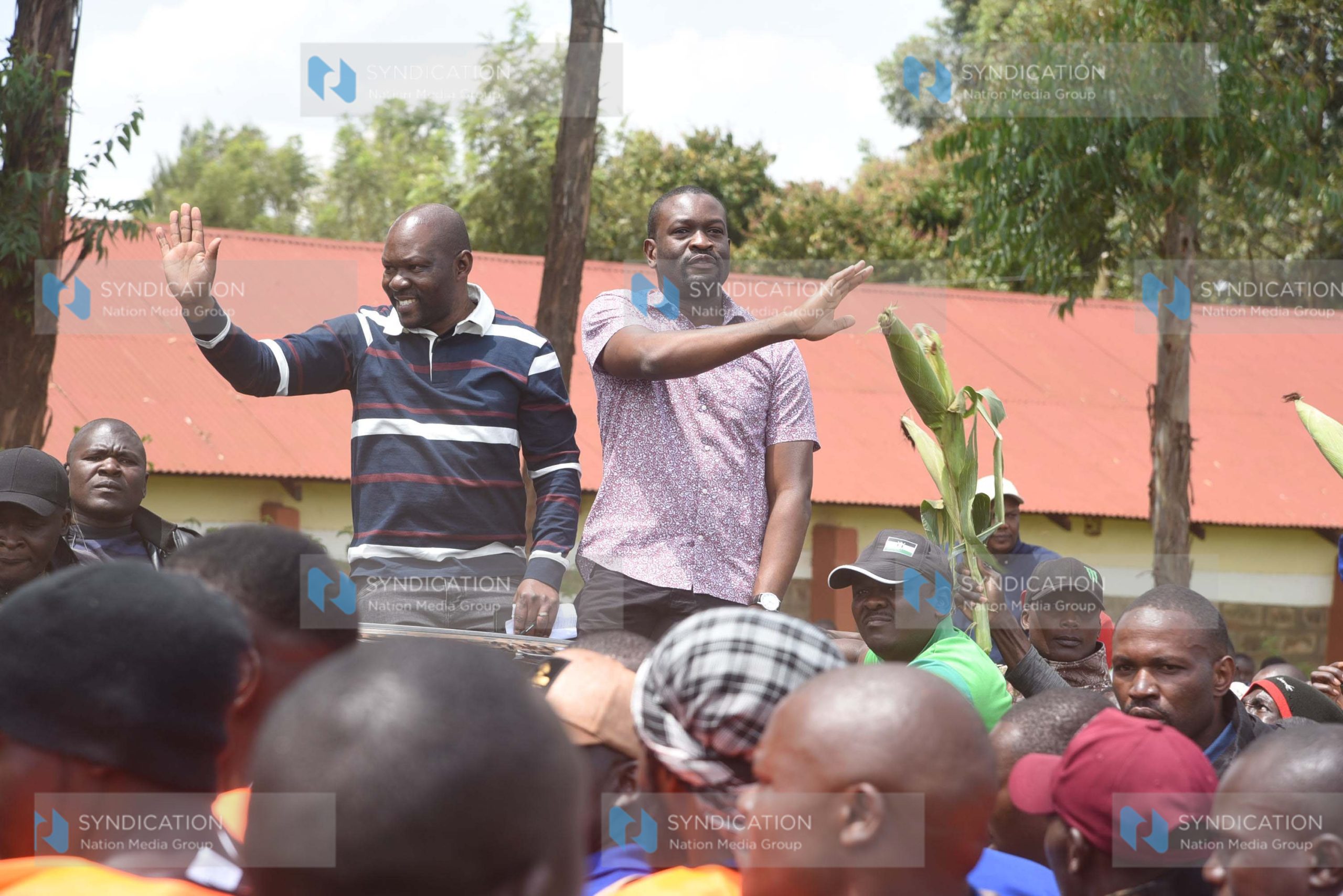 Saboti MP Caleb Amisi (left), and Orange Democratic Movement Party’s Secretary General Edwin Sifuna
