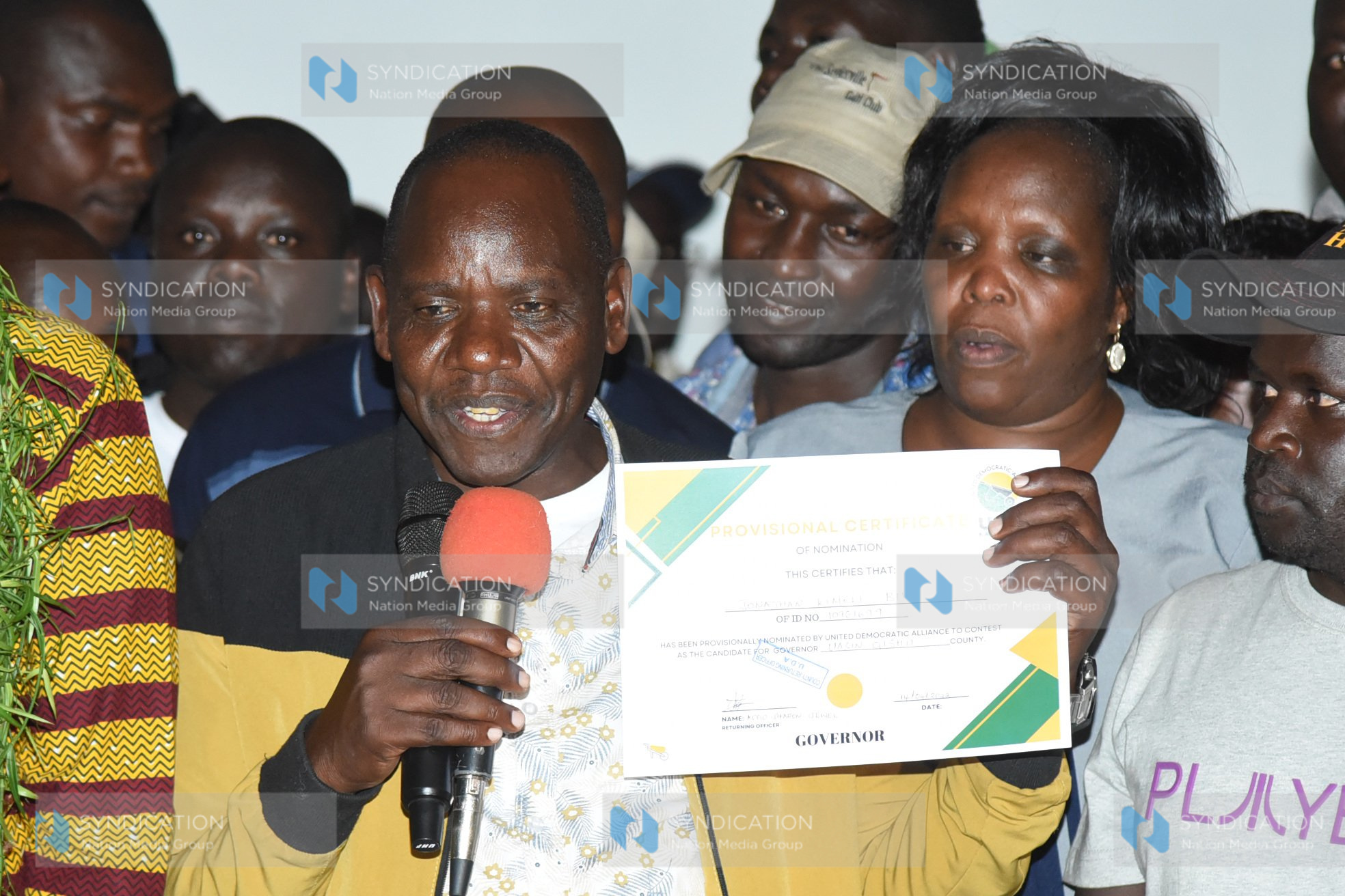 Jonathan Bii Chelilim after he won the United Democratic Alliance party nomination
