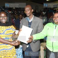 Prof. Phyllis Jepkemoi Bartoo (left), winner of Moiben Parliamentary seat on a United Democratic Alliance Party ticket