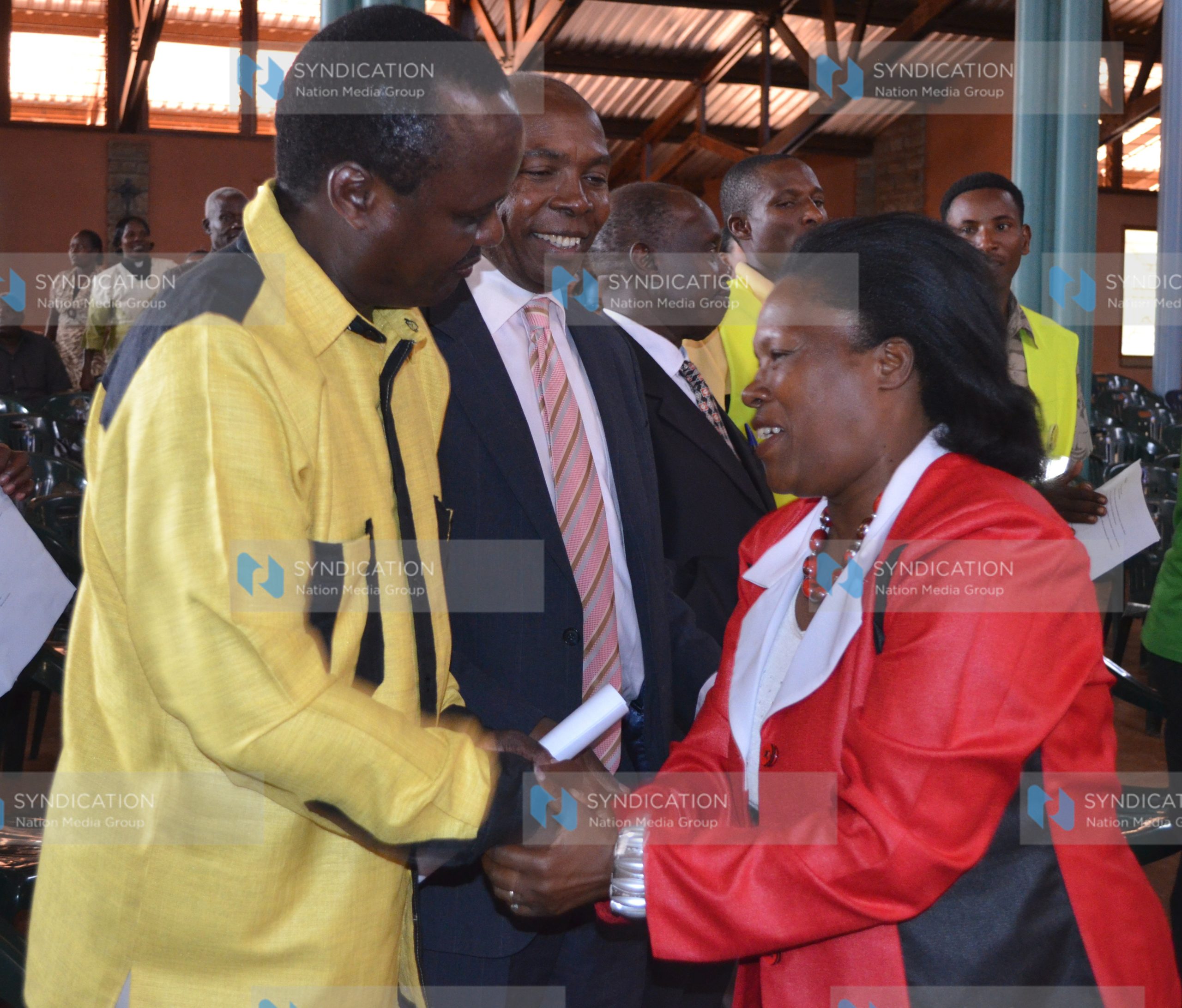 A meeting between religious leaders and political party aspirants from Embu County