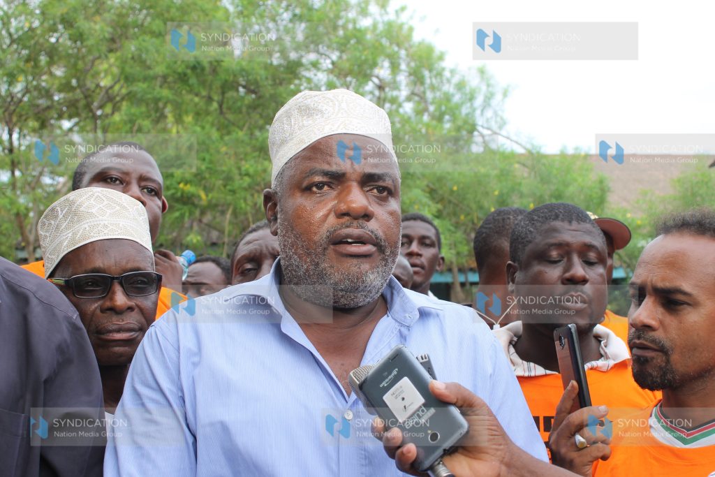 Veteran lawyer and Mombasa senatorial aspirant Mohammed Faki ODM supporters