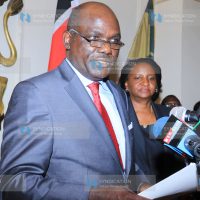 Wafula Chebukati taking oath of office to be the chairperson of the IEBC
