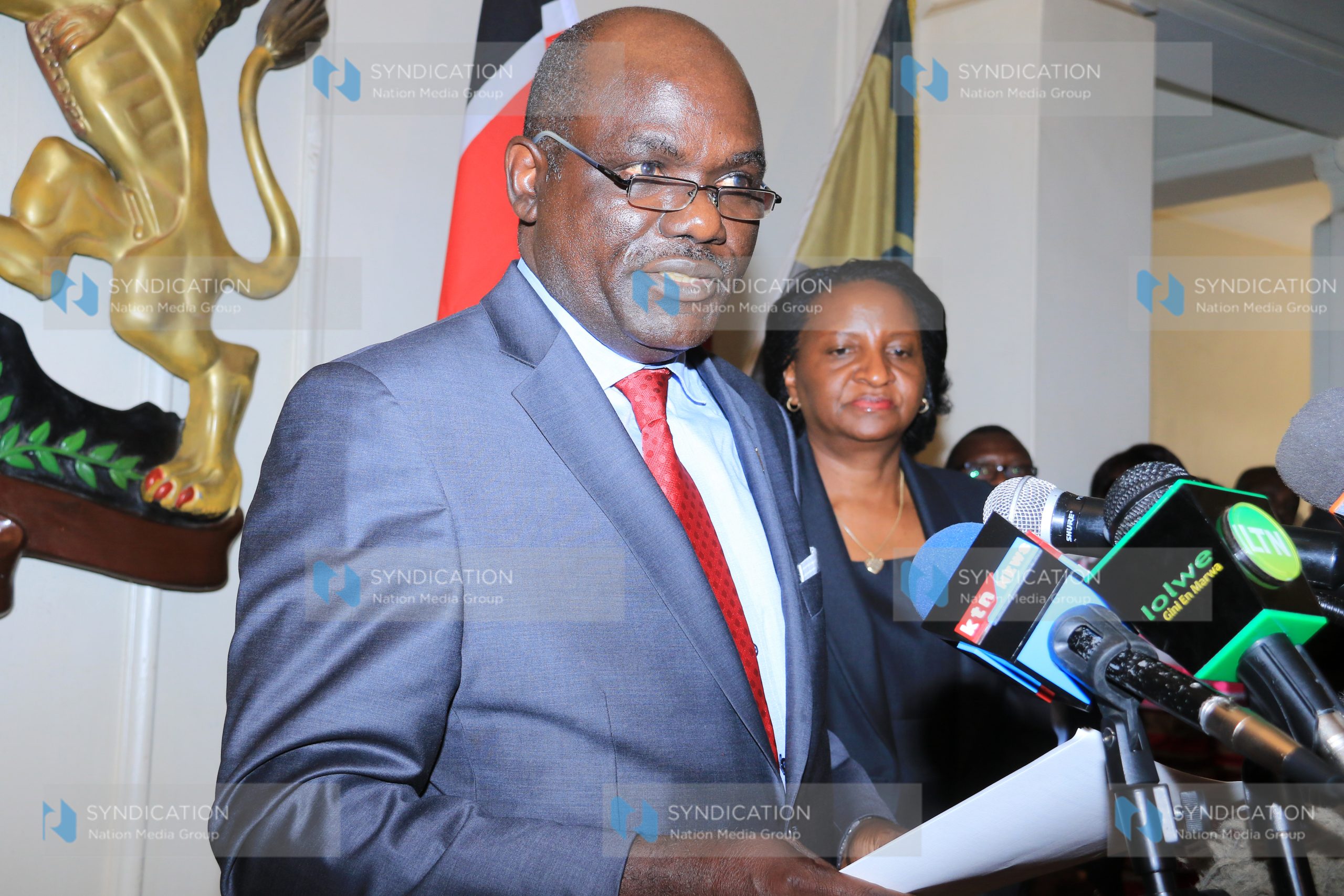 Wafula Chebukati taking oath of office to be the chairperson of the IEBC