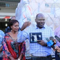 IEBC Commissioner Yakub Guliye, IEBC vice chair Consolata Maina, Chairman Wafula Chebukati and CEO Ezra Chiloba