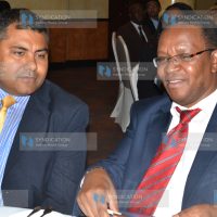 Foreign affairs and international trade Principal Secretary Dr. Eng. Karanja Kibicho with Director of Capwell Industries Rajan Shah