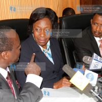 Lands Cabinet Secretary Charity Ngilu and IEBC Chairman Ahmed Issack Hassan
