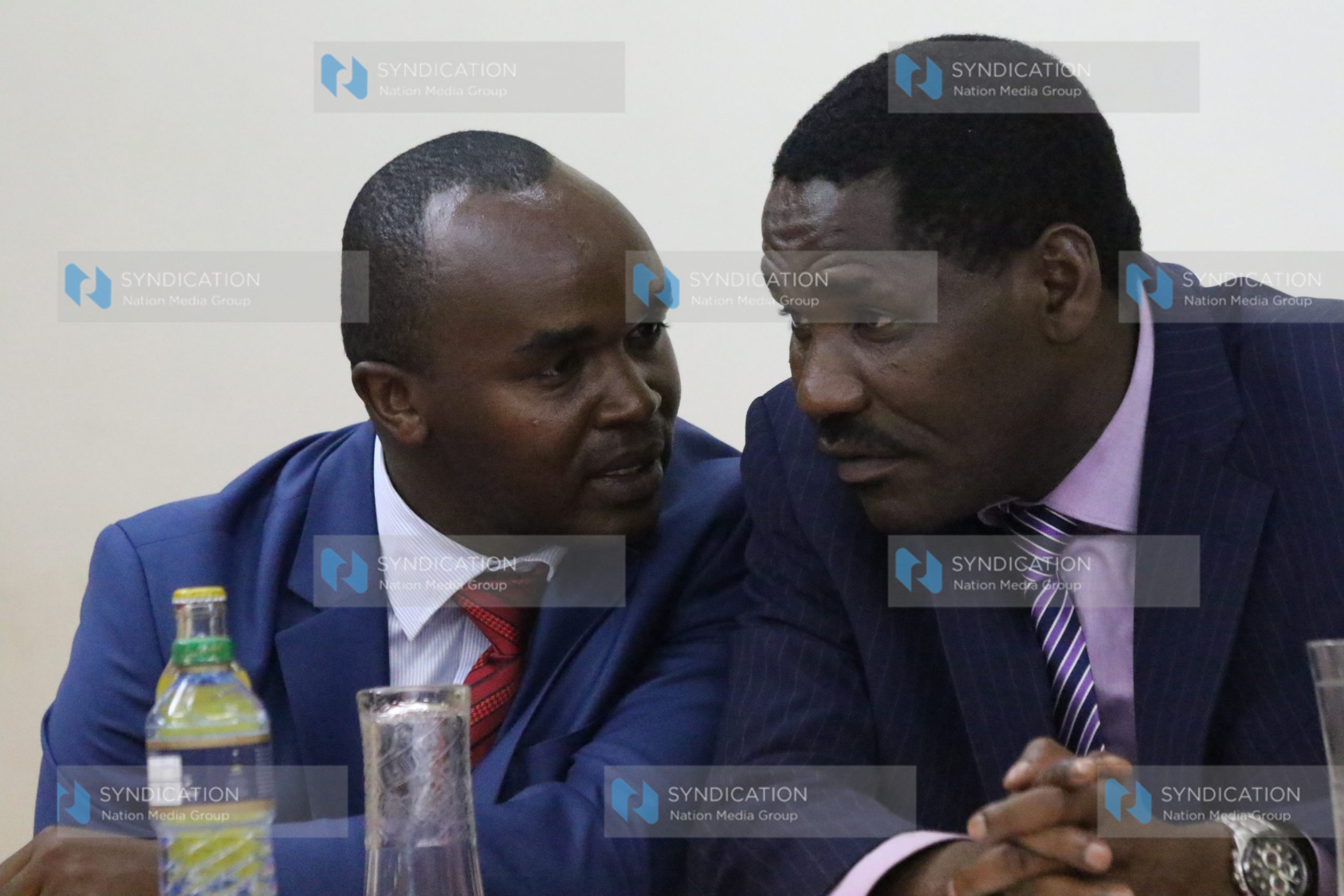 Council of Governors Chairman and Meru County Governor Peter Munya with County Executive in charge of Roads Newton Itobi