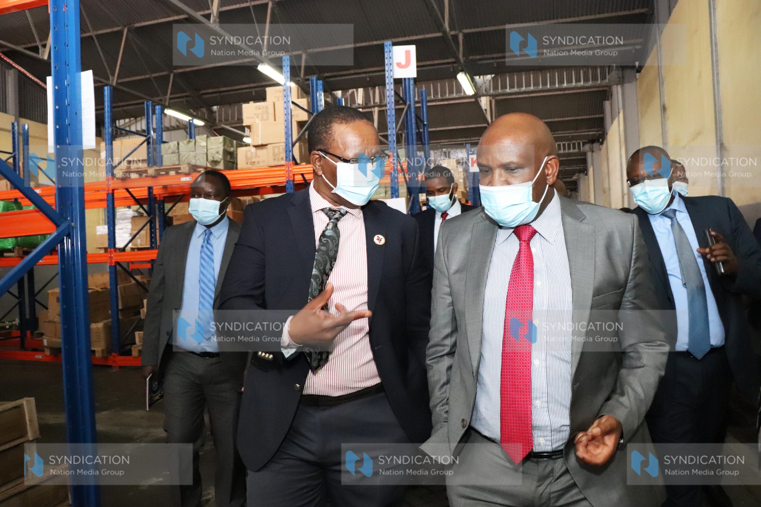 Interior Principal Secretary Dr. (Eng.) Karanja Kibicho together with KRA Commissioner-General, Mr. Githii Mburu