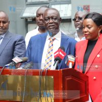 Suna East MP Junet Mohammed, ODM Party Leader Oburu Odinga, and ODM Acting Secretary General Catherine Omanyo