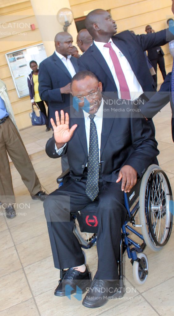 Westlands MP Timothy Wanyonyi outside Milimani Law Courts