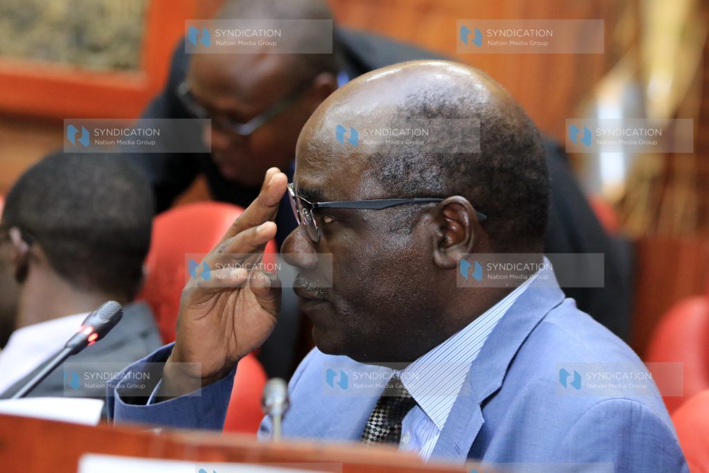 IEBC chairman Wafula Chebukati at County Hall