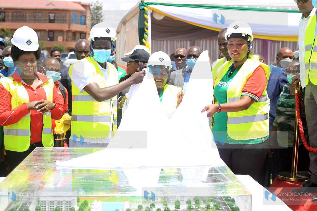 Nairobi Governor Ann Kananu (right) with National Olympics Committee
