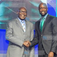SportPesa CEO Ronald Karauri with Gor Mahia Chairman Ambrose Rachier