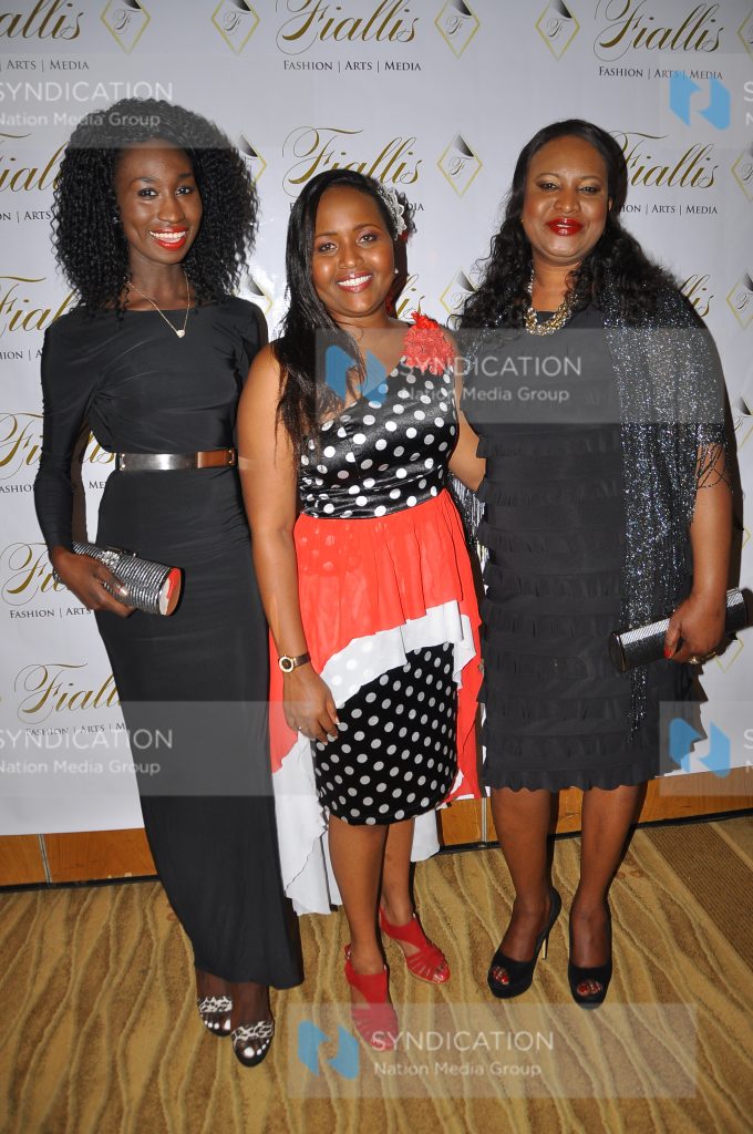 Founder, Model and Fashion Stylist of Fiallis Group Cat Achieng, Senator Naisula Lesuuda and Executive Director of Fiallis Emma Achieng