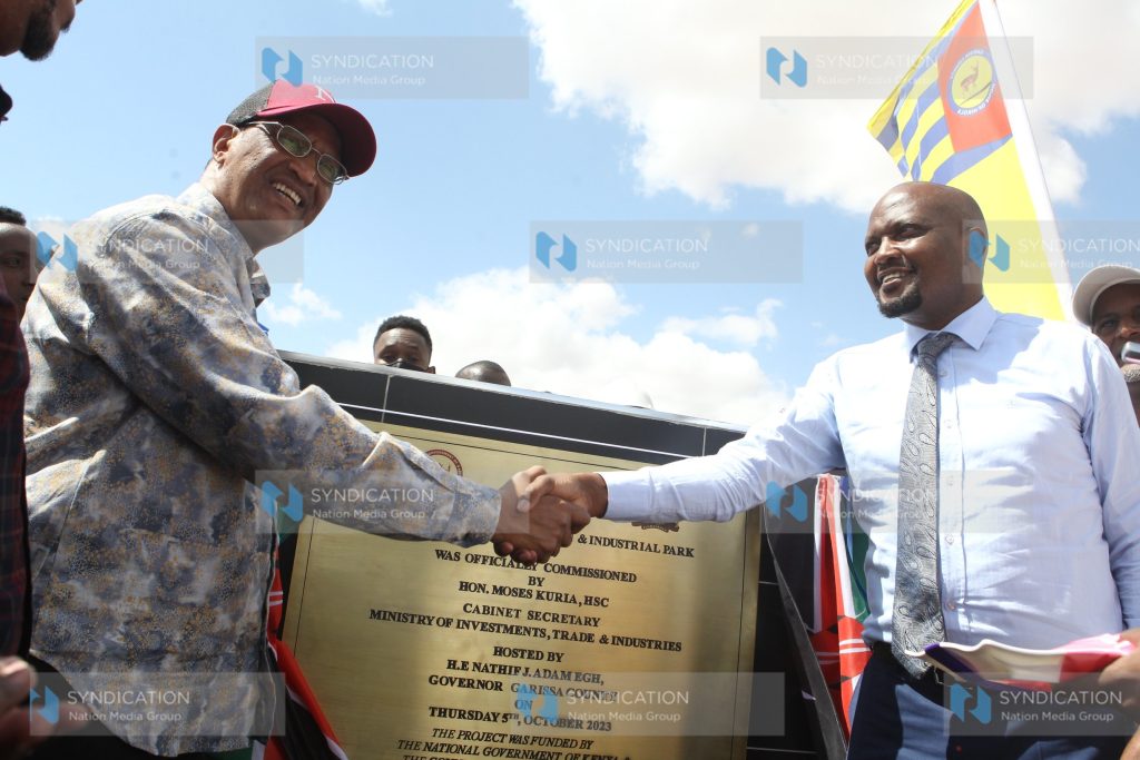 Public Service, Performance and Delivery CS Moses Kuria and Garissa County Governor Nathif Jama
