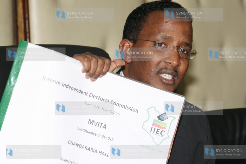 Interim Independent Electoral Commission chairman Ahmed Issack Hassan