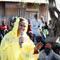 Isiolo Senator Fatuma Dullo addresses residents of Burat ward