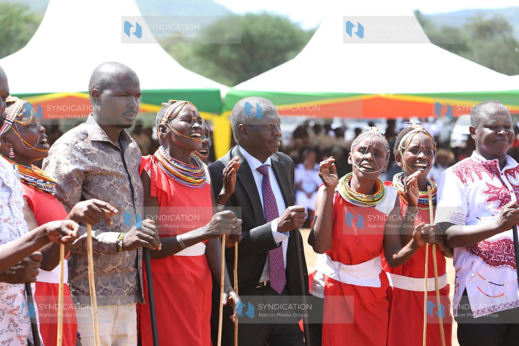 Ilchamus cultural dancers during the Madaraka Day celebrations