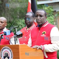Meru Senator Kiraitu Murungi, his running mate Titus Ntuchiu, and Igembe South MP Mithika Linturi