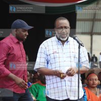 Meru Senator Mithika Linturi welcomes Senate Majority Leader Kipchumba Murkomen