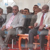 Deputy President William Ruto chats with MP Mithika Linturi and Meru Senator Kiraitu Murungi