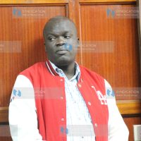 Robert Alai Onyango in a Nairobi court yesterday during the hearing of a case