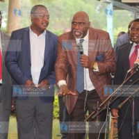 MPs Richard Tong'i (Nyaribari Chache), Cyrus Jirongo (Lugari), and CIC Chair Charles Nyachae