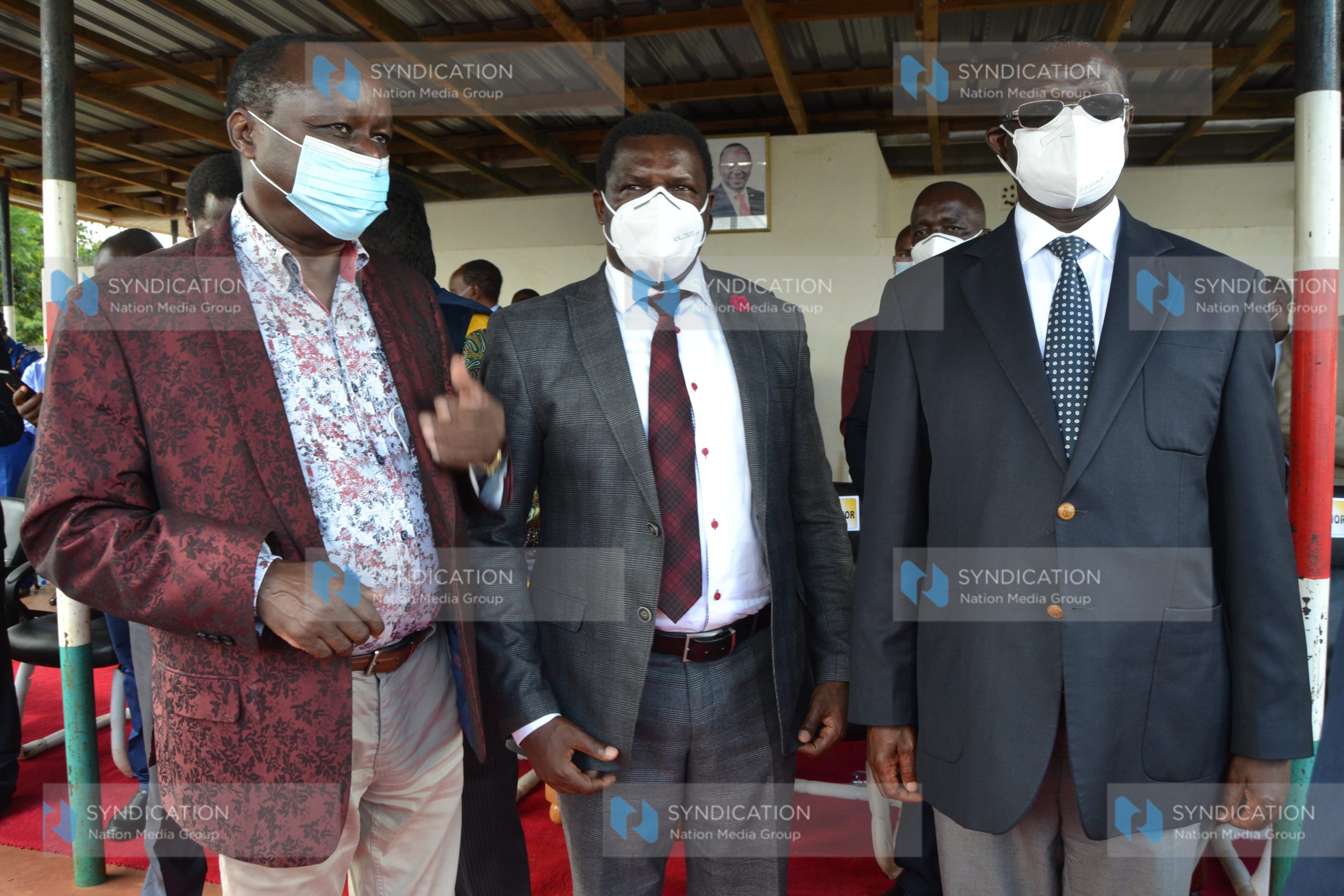 Former Embu Senator Lenny Kivuti, Tharaka Nithi Governor Muthomi Njuki and Meru Governor Kiraitu Murungi