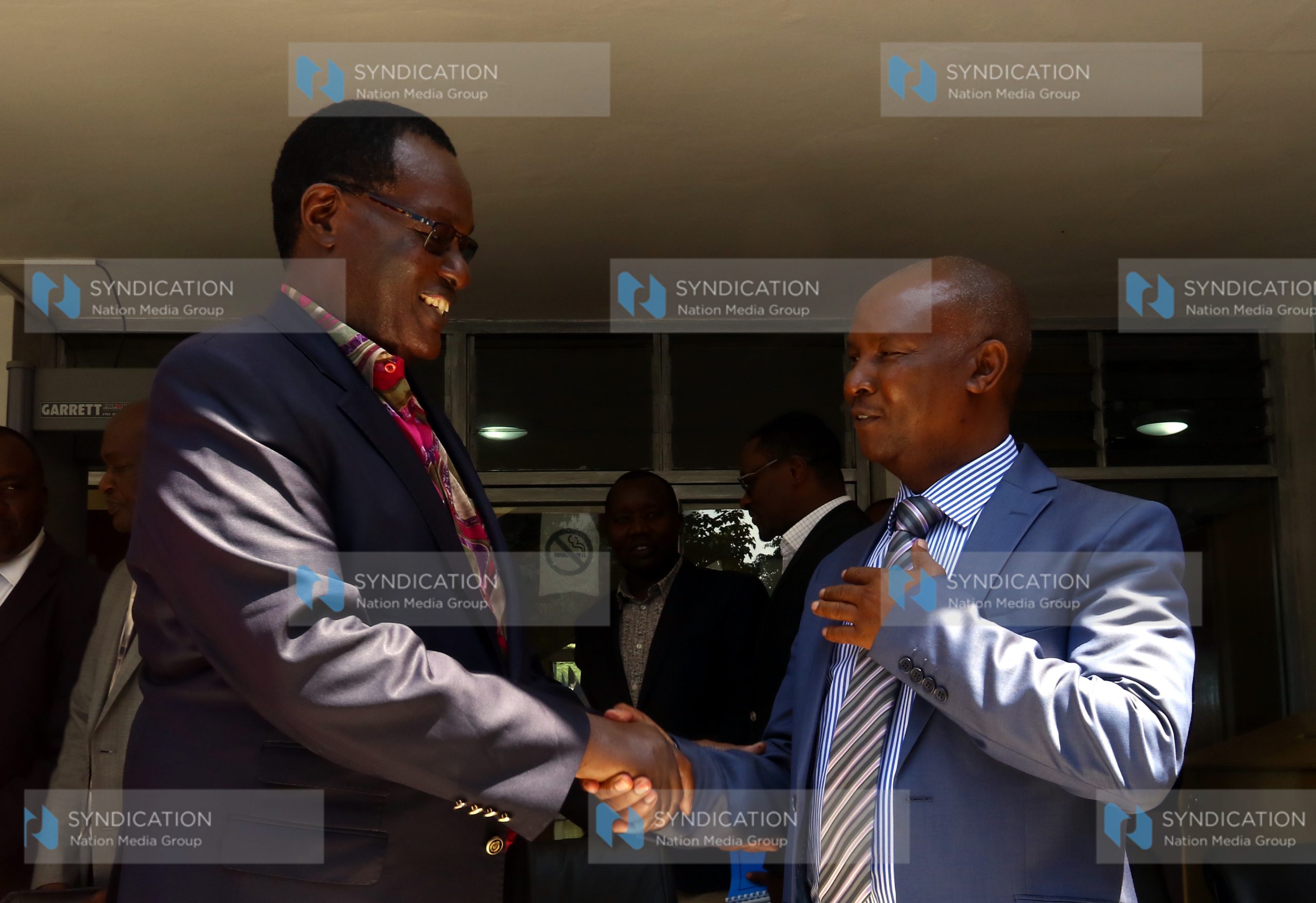 Senate Standing Committee on Roads and Transportation chairman Chris Obure with Nakuru governor Kinuthia Mbugua