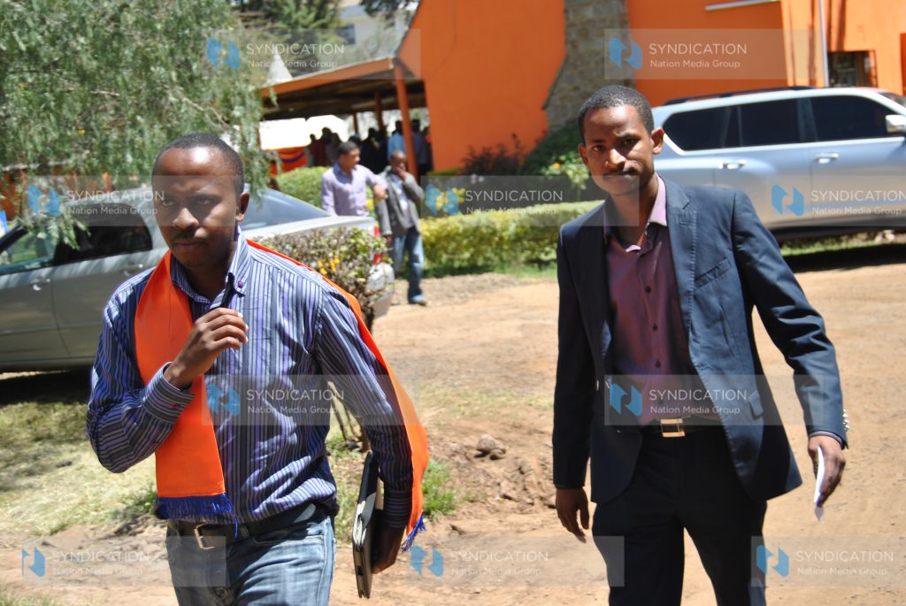 Youth for Raila Group (Vinara) John Kiarie MP aspirant for Dagoretti North and Babu Owino an aspirant for Westlands