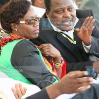 Justice and Constitution Affairs Minister Martha Karua and Lugari MP Cyrus Jirongo