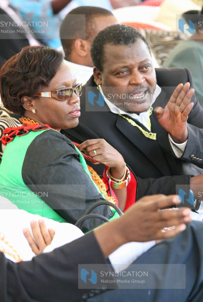 Justice and Constitution Affairs Minister Martha Karua and Lugari MP Cyrus Jirongo